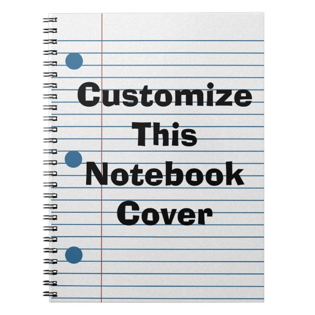 Create Your Own Cover School Paper Notebook (Front)