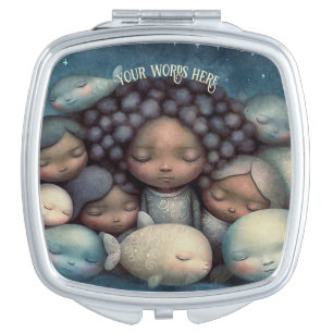 Create Your Own Cozy Friends Mermaids & Fish Compact Mirror