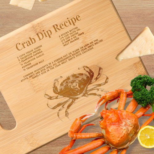 Create Your Own Crab Recipe Keepsake Charcuterie   Cutting Board