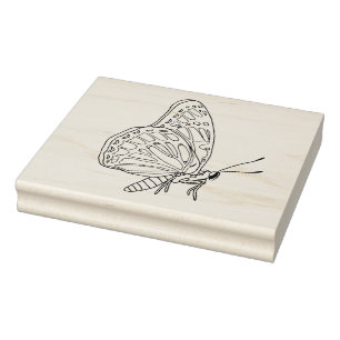 Create Your Own Crawling Hand Drawn Butterfly Rubber Stamp