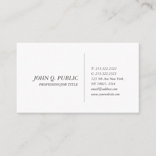 Create Your Own Creative Simple Design Chic Business Card