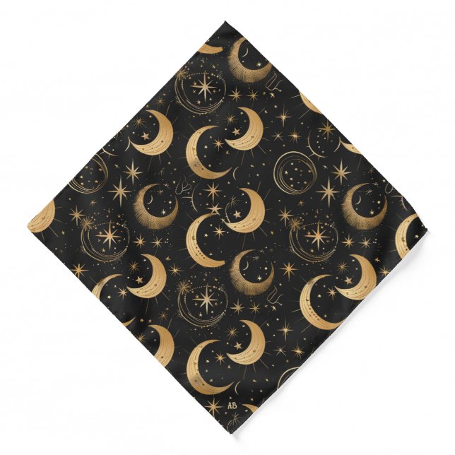 Create Your Own Crescent Moon Celestial Bandana (Front)