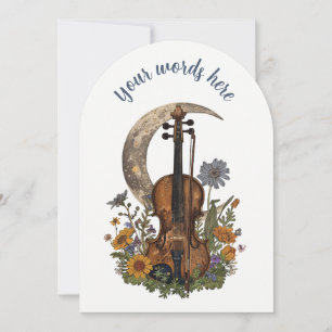 Create Your Own Crescent Moon Serenade on Violin Save The Date