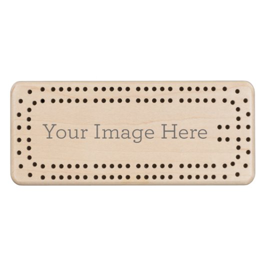 Maple Cribbage Board (Front (Horizontal))