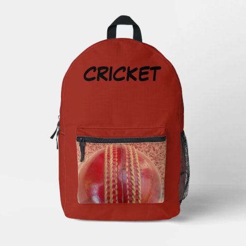 Create Your Own Cricket Ball Printed Backpack