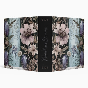 Create Your Own Crystals & Flowers Botanical 3 Ring Binder
