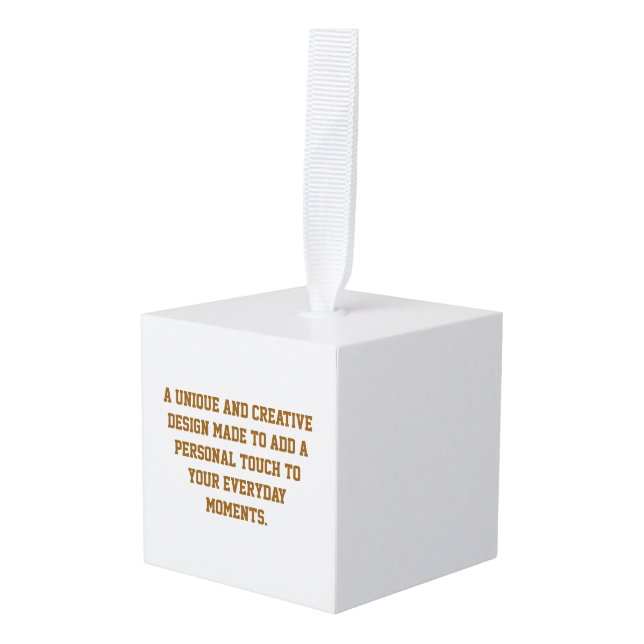 Create Your Own Cube Ornament (Front Angled)