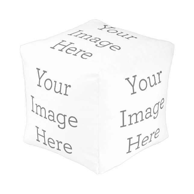 Custom Polyester Cubed Pouf (Small) (Angled Front)