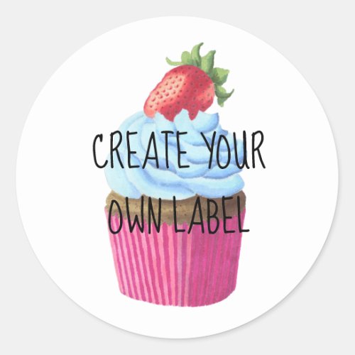 Create Your Own Cupcake  Classic Round Sticker