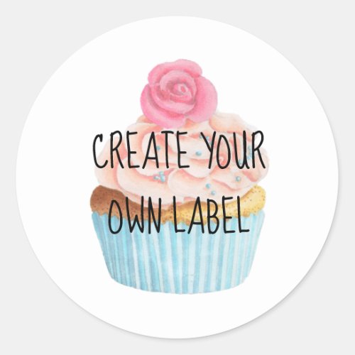 Create Your Own Cupcake  Classic Round Sticker