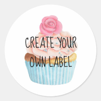Create Your Own Cupcake  Classic Round Sticker