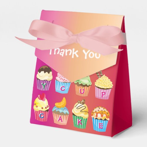 Create Your Own Cupcake Monogram Delicious Treats Favor Boxes