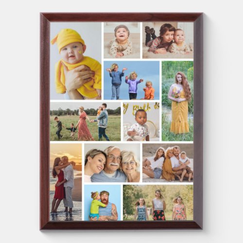 Create Your Own Custom 12 Photo Collage Plaque