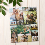 Create Your Own Custom 14 Photo Collage Jigsaw Puzzle<br><div class="desc">Make your own jigsaw puzzle featuring 14 of your cherished photo memories in a modern grid style photo collage.</div>