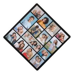 Create Your Own Custom 15 Photo Collage Graduation Cap Topper