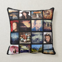 Create your Own Custom 16 Instagram Photo Collage Throw Pillow Create your Own Custom 16 Instagram Photo Collage Throw Pillow