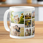 Create Your Own Custom 16 Photo Collage Coffee Mug<br><div class="desc">Make your own custom coffee mug featuring 16 of your cherished photo memories in a modern grid style photo collage. Simply add your pictures for personalized drinkware or gift for family and friends.</div>