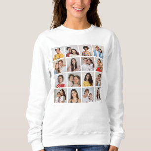 Create Your Own Custom 16 Photo Collage Sweatshirt