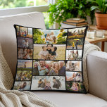 Create Your Own Custom 16 Photo Collage Throw Pillow<br><div class="desc">Make your own custom throw pillow featuring 16 of your cherished photo memories in a modern grid style photo collage. Simply add your pictures for custom photo home decor or personalized gift for family and friends.</div>