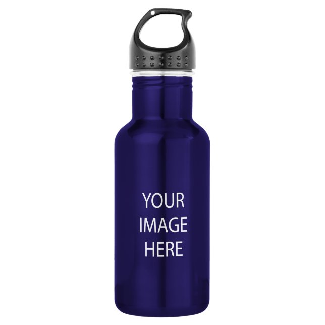 Create Your Own Custom 18 oz Blue Water Bottle (Front)