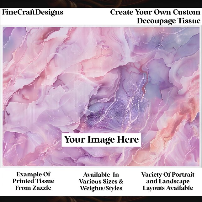 Create Your Own Custom 1 Photo Landscape Decoupage Tissue Paper (Creator Uploaded)