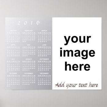 Create Your Own Custom 2016 Photo Calendar Poster by ArtByApril at Zazzle