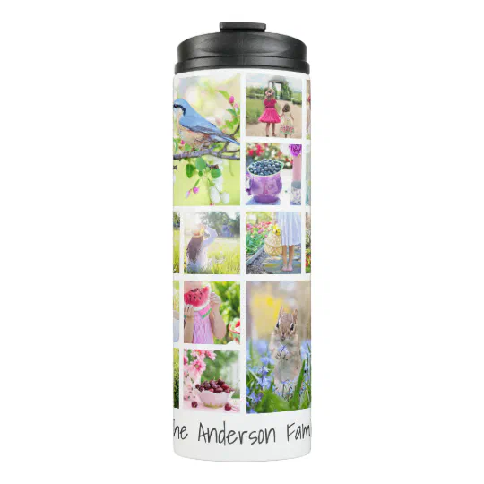 Create Your Own Custom 24 Family Photo Collage Thermal Tumbler | Zazzle.com