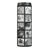 Create Your Own Custom 24 Photo Collage Monogram Thermal Tumbler (Back)