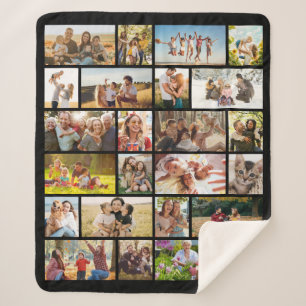 Create Your Own Custom 24 Photo Collage Sherpa Blanket