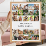 Create Your Own Custom 25 Photo Collage Poster<br><div class="desc">Make your own personalized photo collage poster featuring 25 of your favorite picture memories in a grid style design alongside custom text for any occasion.</div>