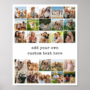 Create Your Own Custom 25 Photo Collage Poster