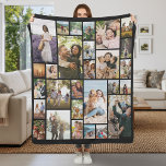 Create Your Own Custom 28 Photo Collage Fleece Blanket