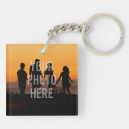 Create Your Own Custom 2 Family Photo Keepsake Keychain