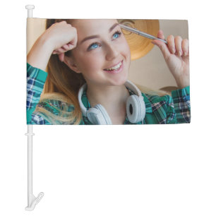 Create your Own Custom 2 Photo Car Flag