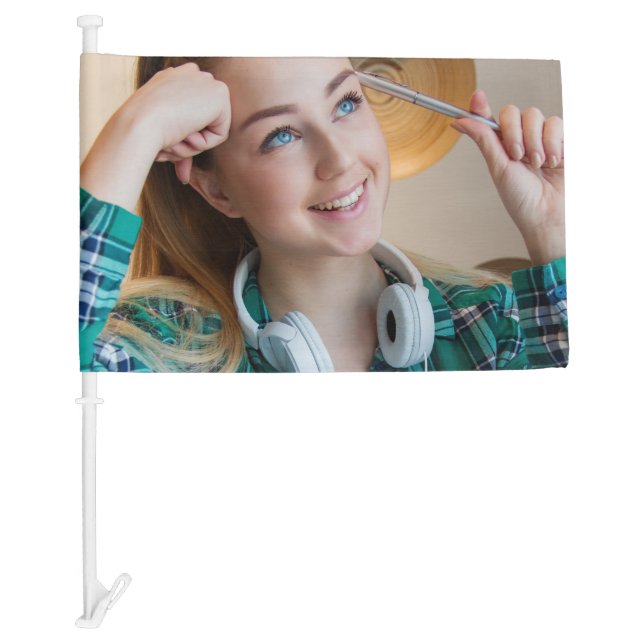Create your Own | Custom 2 Photo Car Flag (Front)