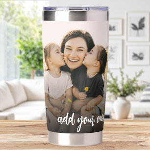 Create Your Own Custom 2 Photo Collage With Text Insulated Tumbler