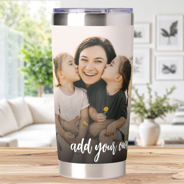 Create Your Own Custom 2 Photo Collage With Text Insulated Tumbler (Creator Uploaded)