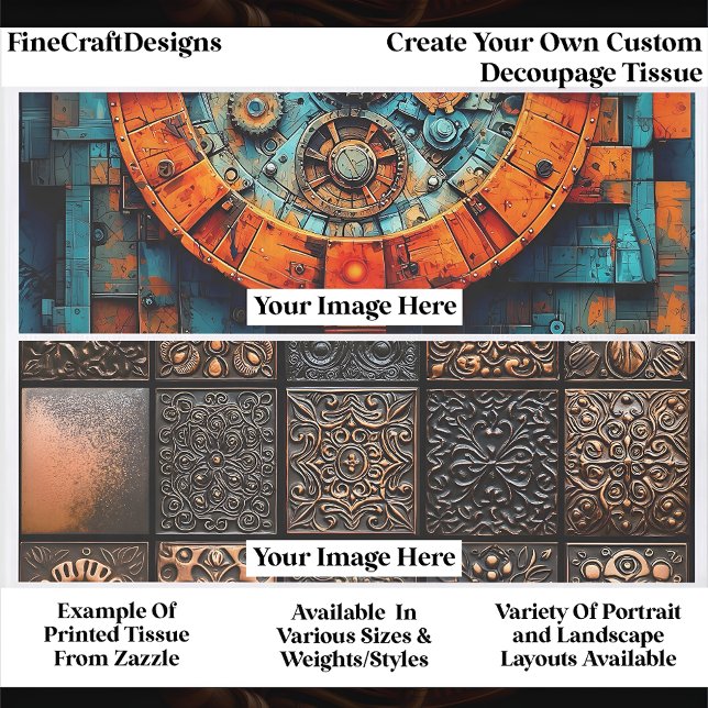 Create Your Own Custom 2 Photo Landscape Decoupage Tissue Paper (Creator Uploaded)