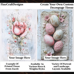 Create Your Own Custom 2 Photo Portrait Decoupage Tissue Paper