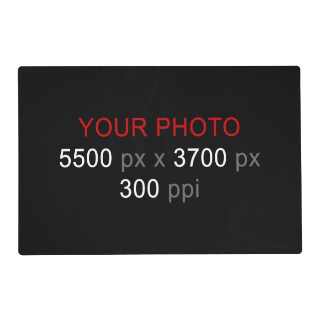 Create Your Own Custom 2 Photos Paper Placemat (Back)