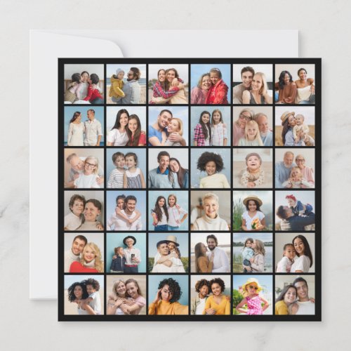 Create Your Own Custom 36 Photo Collage Card