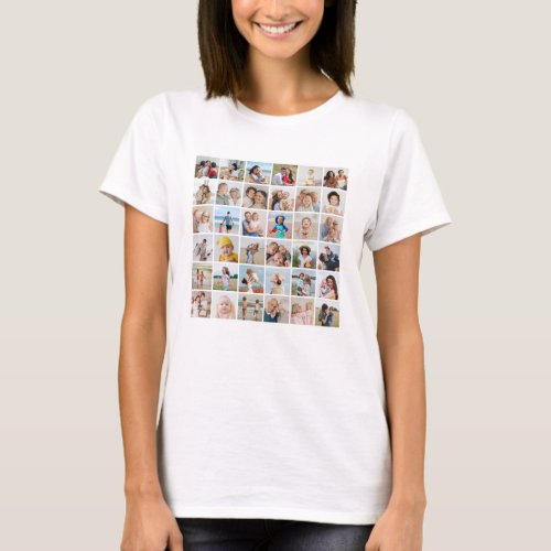 Create Your Own Custom 36 Photo Collage T_Shirt
