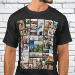 Create Your Own Custom 36 Photo Collage T-Shirt<br><div class="desc">Make your own photo t-shirt featuring 36 of your cherished memories in a modern grid style photo collage. Simply add your pictures for custom photo home decor or a unique personalized gift for family and friends.</div>