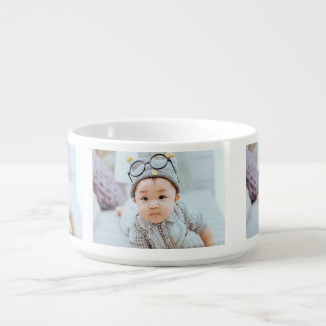 Create Your Own Custom 3 Photo Collage Bowl (Center)