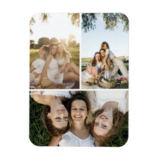 Create Your Own Custom 3 Photo Collage Magnet