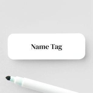 Create Your Own Custom 3" X 1" Rectangle Dry Erase Name Tag