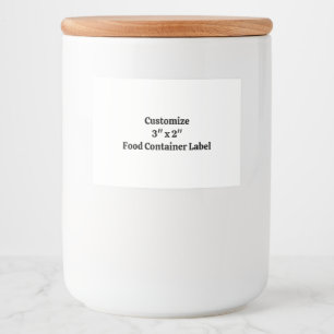 Create Your Own Custom 3" x 2" Food Container Label
