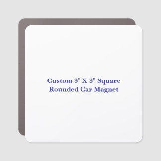 Create Your Own Custom 3" X 3" Square Rounded Car Magnet