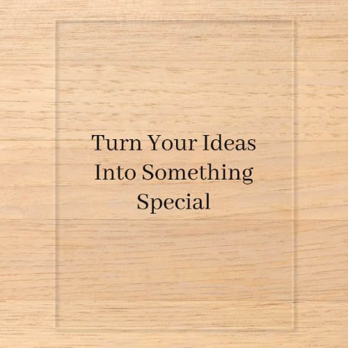 Create Your Own Custom 4.25" x 5.5 Clear Acrylic Enclosure Card