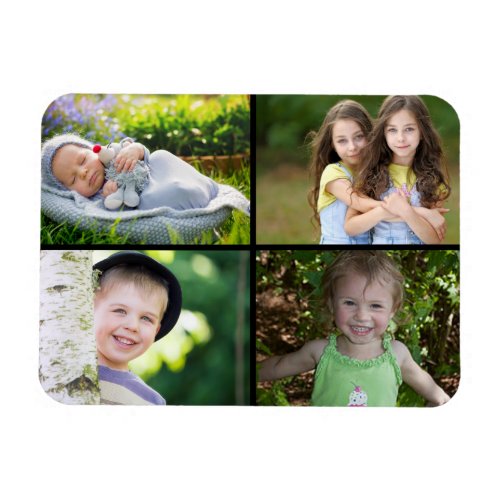 Create Your Own Custom 4 Family Photo Magnet